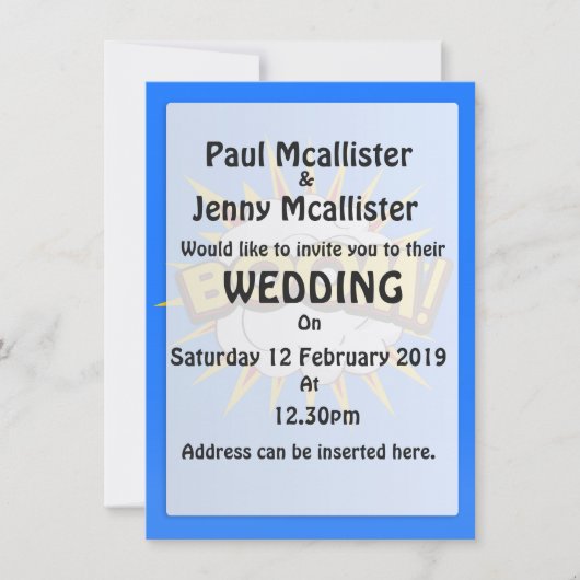 Boom! Cartoon explosie Kaart (Voorkant)