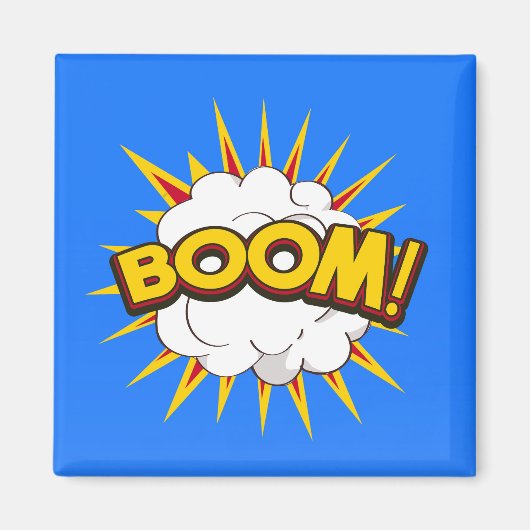 Boom! Cartoon explosie Magneet (Voorkant)