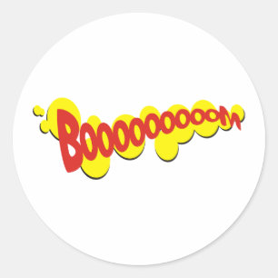 Boom Cartoon Pow Zap Ronde Sticker