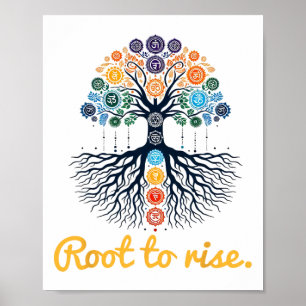 Boom Chakras ~ Root To Rise ~ Zen Yoga Chakra Medi Poster