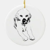Boom cheer: trouwe Labrador Keramisch Ornament (Achterkant)