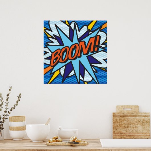 BOOM Comic Book Pop Art Modern Fun Retro Poster (Keuken)