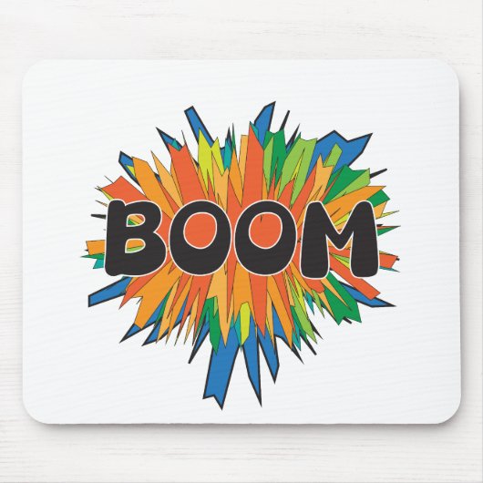 Boom Comic Pop Art Explosie Muismat (Voorkant)