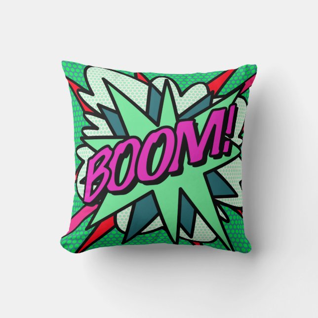 BOOM Cool Fun Modern Stripboek Kussen (Voorkant)