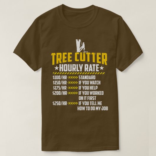 Boom Cutter Hourly verliest Funny Lumberjacking T-shirt (Design voorkant)