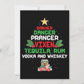 Boom Dasher Dancer Prancer Vixen Tequila Whiskey Bedankkaart (Voorkant)