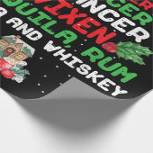 Boom Dasher Dancer Prancer Vixen Tequila Whiskey Cadeaupapier (Hoek)
