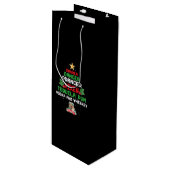 Boom Dasher Dancer Prancer Vixen Tequila Whiskey Wijn Cadeautas (Voorkant Gekanteld)