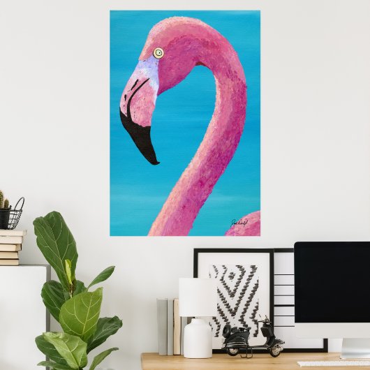 Boom de Flamingo - alleen Dahl Poster (Thuiskantoor)