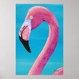 Boom de Flamingo - alleen Dahl Poster