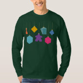 Boom de Kerst met Bordspellen Heren T-shirt (Voorkant)