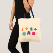 Boom de kerstboom op met bordspellen Basic boodsch Tote Bag (Voorkant (product))