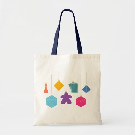 Boom de kerstboom op met bordspellen Basic boodsch Tote Bag (Voorkant)