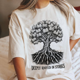 Boom Der Boeken Fonteinpen Wortels Literaire Kunst Tri-Blend Shirt