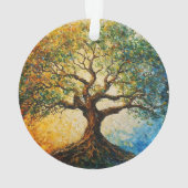 Boom der Kennis - Olie Schilderij Ornament (achterkant)