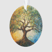 Boom der Kennis - Olie Schilderij Ornament (voorkant)