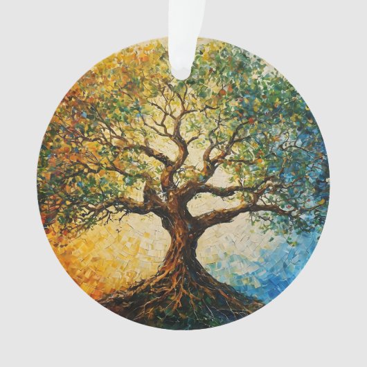 Boom der Kennis - Olie Schilderij Ornament (voorkant)