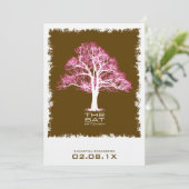 Boom des Levens Bat Mitswa Uitnodiging in Chocolad (Staand voorkant)