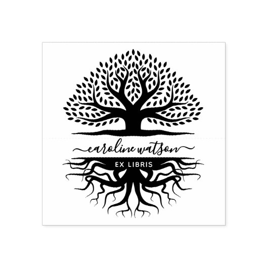  Boom des levens Ex libris  Rubberstempel (Afrduk)