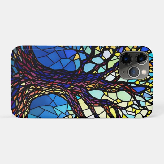 Boom des Levens Gebroken Glas Mozaïek Case-Mate iPhone Case (Achterkant (horizontaal))