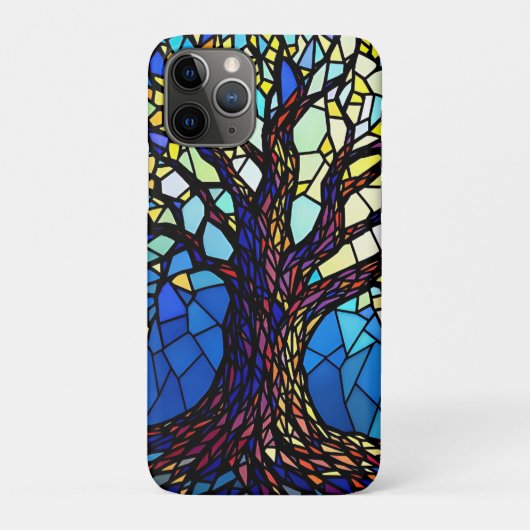 Boom des Levens Gebroken Glas Mozaïek Case-Mate iPhone Case (Achterkant)
