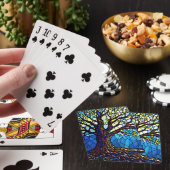 Boom des Levens Gebroken Glas Mozaïek Pokerkaarten (Insitu)