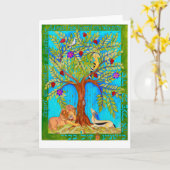 Boom des Levens is Huilend, leeg interieur Kaart (Gele Bloem)