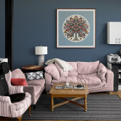 Boom des Levens Mandala – Levendige Harmonie Poster