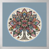 Boom des Levens Mandala – Levendige Harmonie Poster (Voorkant)