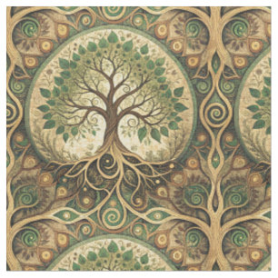 Boom des Levens Mandala Spiritueel Ontwerp Patroon Stof