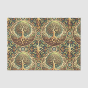 Boom des Levens Mandala Spiritueel Ontwerp Patroon Tissuepapier