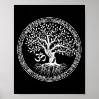 Boom Des Levens Met Om Symbool Yoga Zen Meditatie