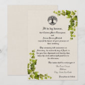 Boom des Levens Middeleeuwse Uitnodiging (Voorkant / Achterkant)