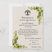 Boom des Levens Middeleeuwse Uitnodiging (Voorkant)