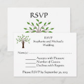 Boom des Levens Moderne Landelijke Trouw-RSvp-reac Kaart (Voorkant / Achterkant)