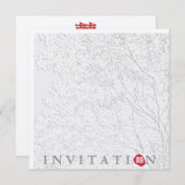 Boom des Levens/Oosterse Dubbele Geluk Huwelijk Kaart (Voorkant / Achterkant)