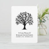 Boom des Levens Rouwen Condoleance Funeral Memoria Bedankkaart (Staand voorkant)