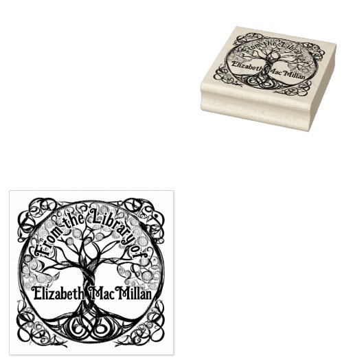 Boom des levens rubber Ex Libris-stempel Rubberstempel (Gestempeld)