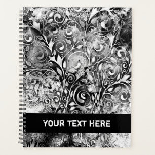 Boom Des Levens - Spiraal Bladeren Grunge Stijl 1 Planner