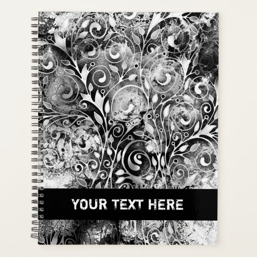 Boom Des Levens - Spiraal Bladeren Grunge Stijl 1 Planner (Voorkant)
