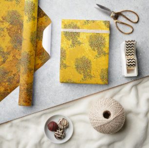 Boom des Levens - Spiraalvormige Bladeren Vruchten Cadeaupapier