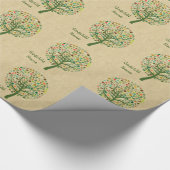 Boom des Levens Tiener Goddochter Gepersonaliseerd Cadeaupapier (Hoek)