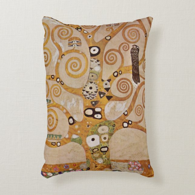 Boom des Levens van Gustav Klimt, gestileerde Art  Accent Kussen (Voorkant(Verticaal))
