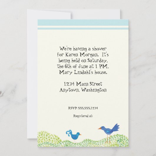 Boom des Levens, Whimsical Boy Baby shower Uitnodi Kaart (Voorkant)