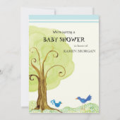 Boom des Levens, Whimsical Boy Baby shower Uitnodi Kaart (Achterkant)