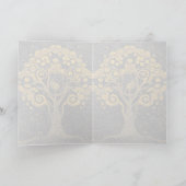 Boom des Levens Yin Yang Oranje Wenskaart Kaart (Binnen)