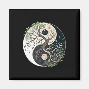 Boom Des Levens Yin Yang Yoga Natuur Lance Kunst Magneet