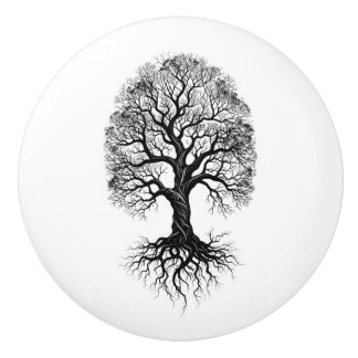 Boom des Levens Zen Keramische Knop