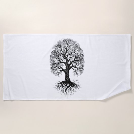 Boom des Levens Zen-strandhanddoek Strandlaken (Voorkant)
