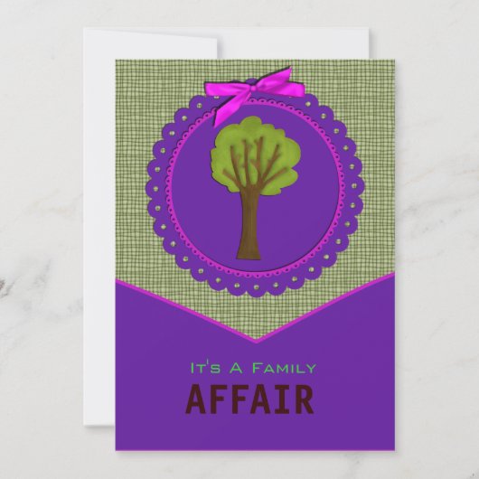 Boom Design Family Reunion-uitnodiging Kaart (Voorkant)